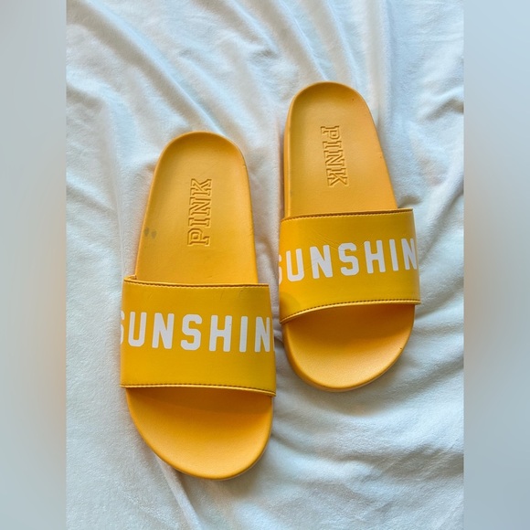 PINK Victoria's Secret Kids Yellow Sunshine Sandals - Picture 6 of 6